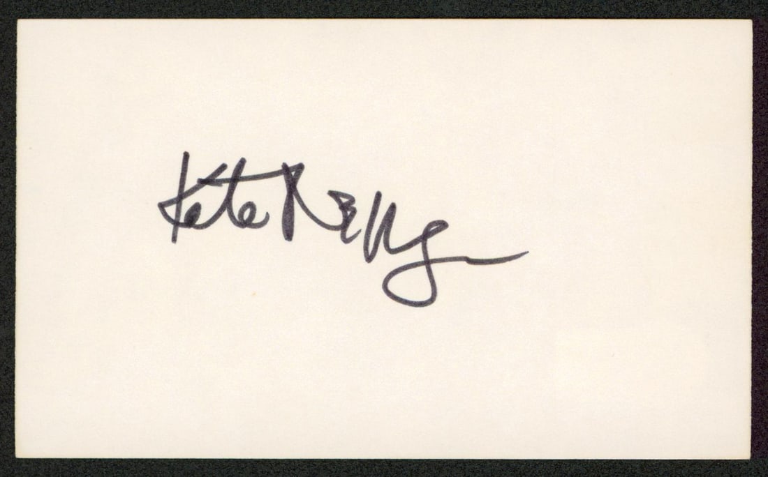 Kate Nelligan signed 3x5 index card Beckett authenticated (1 of 2)