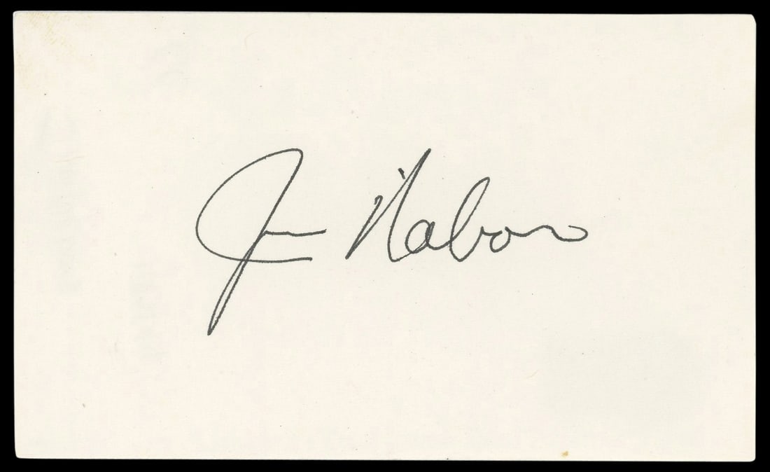 Jim Nabors Gomer Pyle USMC Signed 3x5 Index Card BAS #BM58638 (1 of 2)