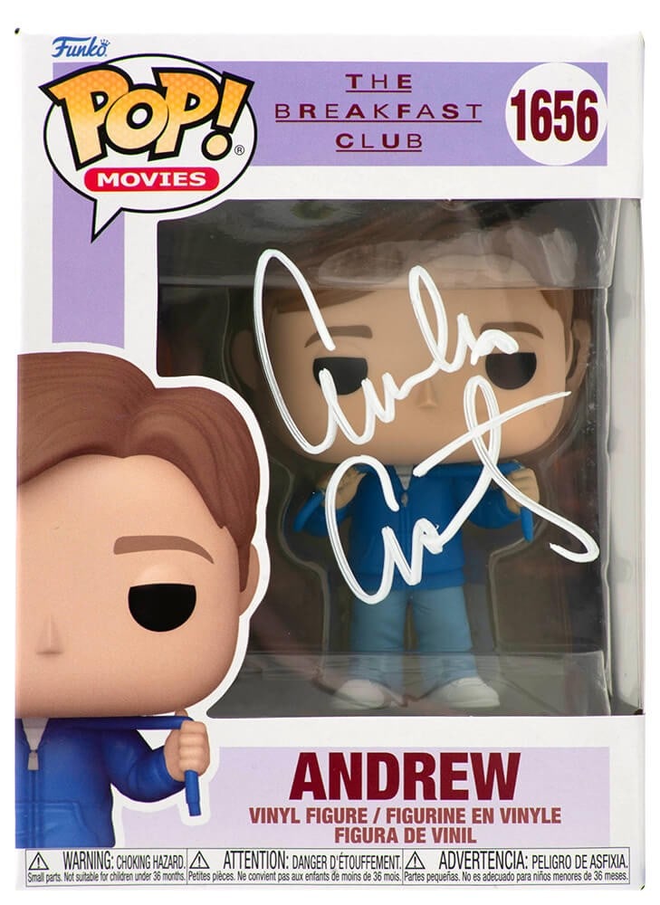 Emilio Estevez Signed Funko Pop Andrew #1656 The Breakfast Club with COA: Emilio Estevez Signed Funko Pop Andrew #1656 The Breakfast Club with COA Emilio Estevez has personally signed this Funko Pop doll of Andrew from The Breakfast Club, model #1656. This collectible item 