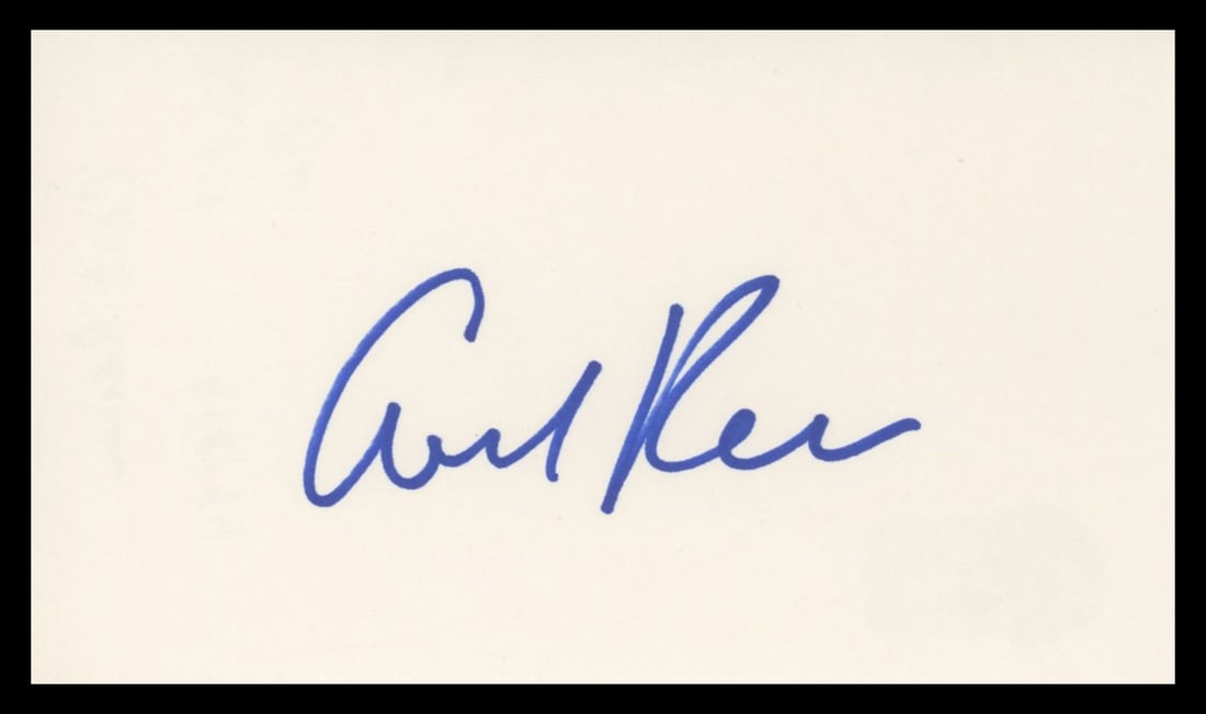 Carl Reiner Signed 3x5 Index Card Beckett Authenticated The Dick Van Dyke Show (1 of 2)