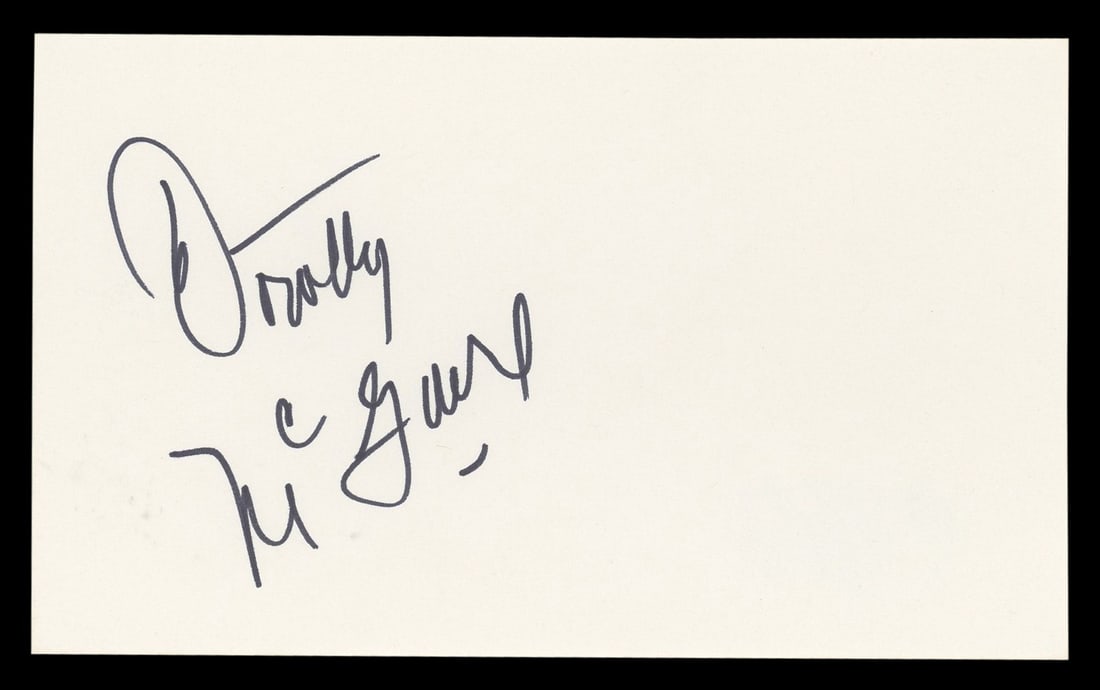 Dorothy McGuire Signed 3x5 Index Card Gentleman's Agreement BAS Authenticated (1 of 5)