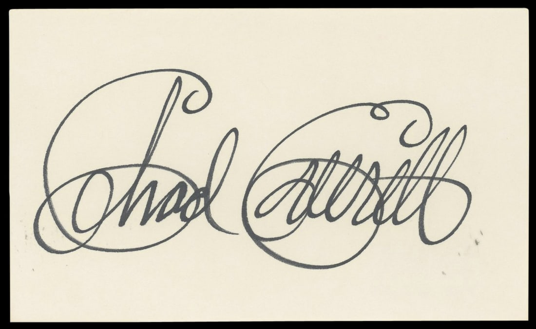 Chad Everett Signed Mulholland Drive 3x5 Index Card Beckett Authenticated (1 of 5)