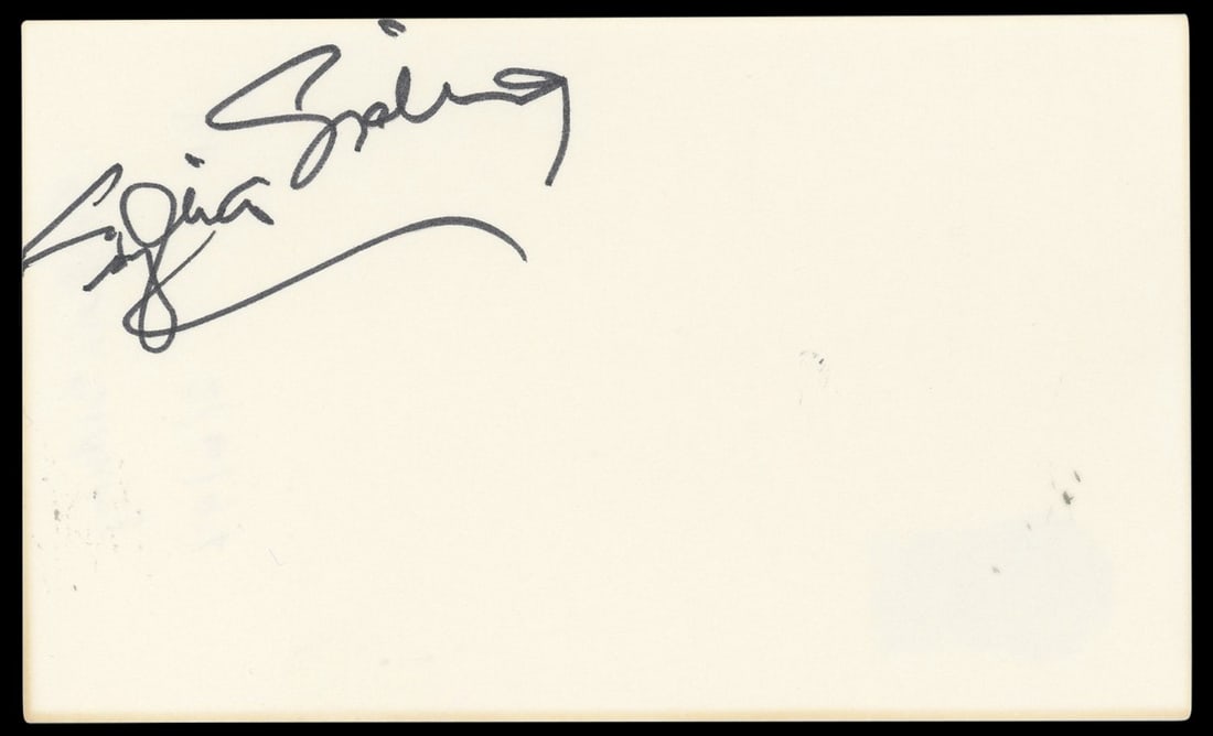 Sylvia Sidney Signed 3x5 Index Card Summer Wishes BAS Authenticated (1 of 2)