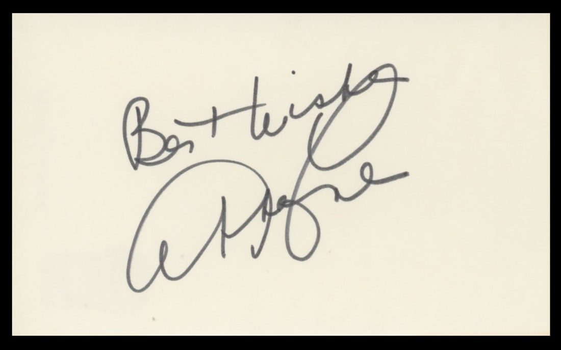 Abbe Lane Signed 3x5 Card With Best Wishes Beckett Authenticated (1 of 2)