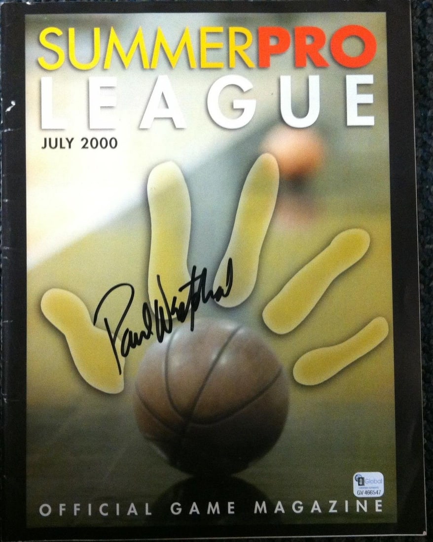 Autographed 2000 Summer Pro League Magazine Signed by Paul Westphal with Authentication: Autographed 2000 Summer Pro League Magazine Signed by Paul Westphal with Authentication This magazine is an original edition from the Summer Pro League 2000 and features the hand signature of Paul Wes