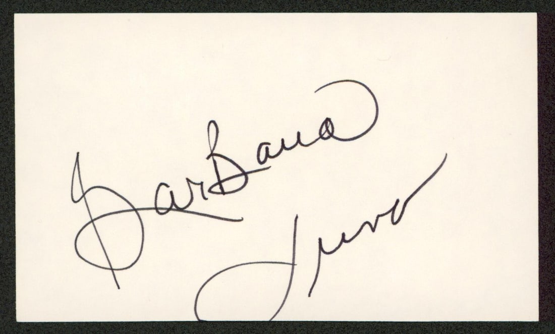 Barbara Luna signed 3x5 index card Beckett authenticated Five Weeks in a Balloon (1 of 2)
