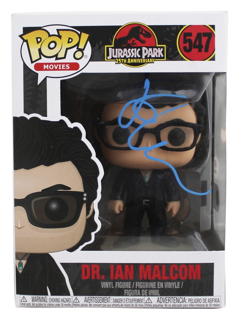 PSA DNA signed Dr Ian Malcolm Funko Pop Jeff Goldblum #547 (1 of 7)