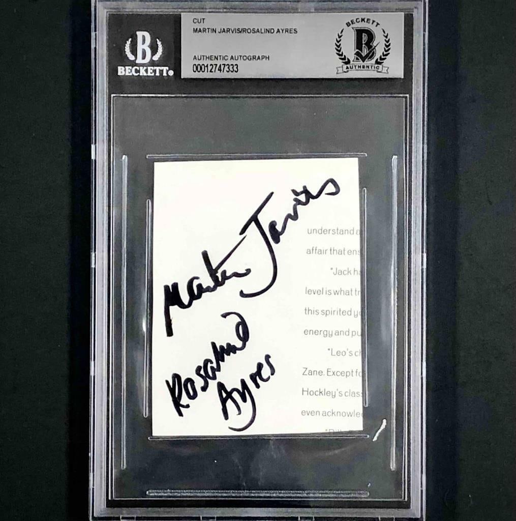 Titanic collectible cut autograph signed by Martin Jarvis and Rosalind Ayres Beckett COA (1 of 3)