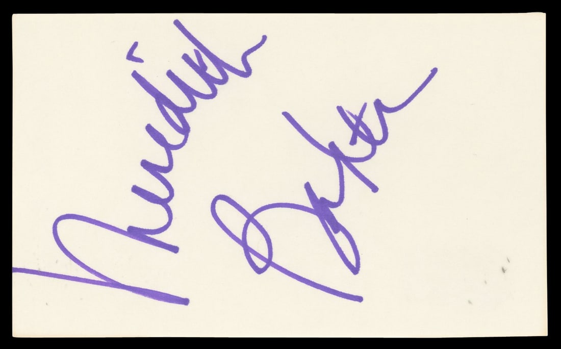 Meredith Baxter Signed 3x5 Index Card Beckett Authenticated Family Ties Autograph (1 of 2)