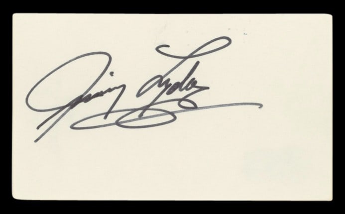 Jimmy Lydon Aldrich Family Signed 3x5 Index Card Beckett Authenticated (1 of 2)