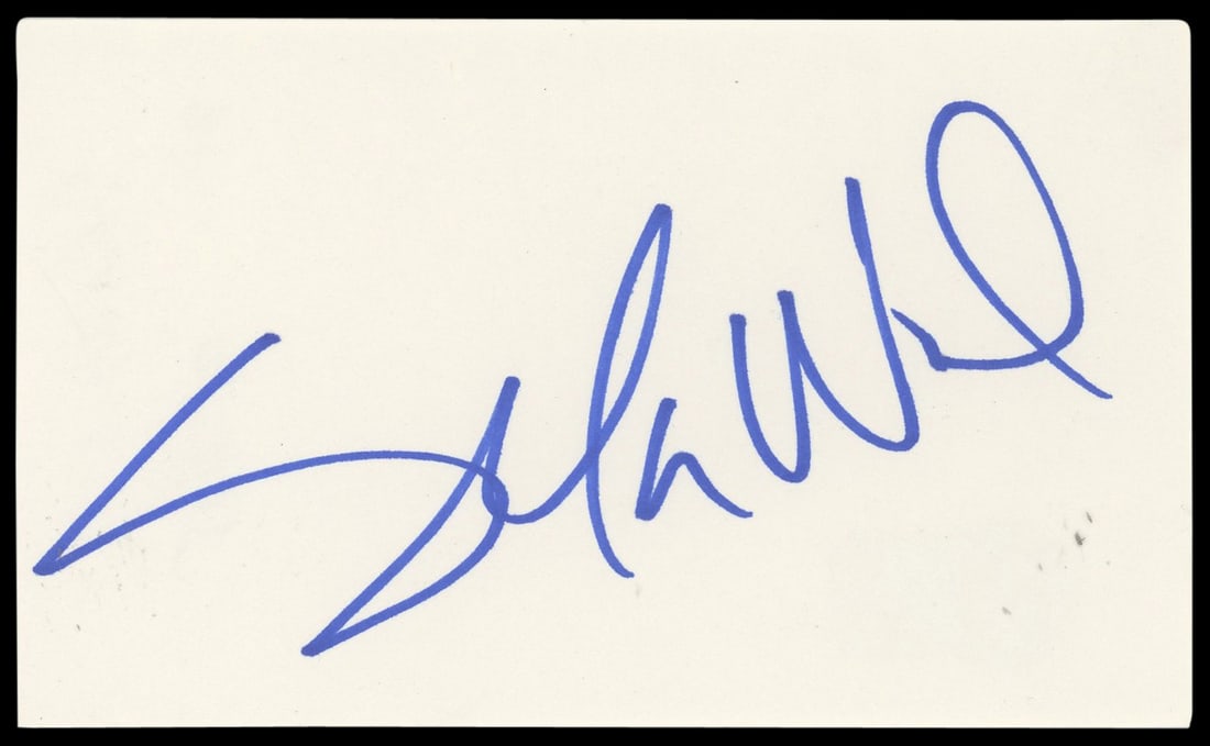 Sela Ward Autographed 3x5 Index Card Sisters Beckett Authenticated (1 of 5)