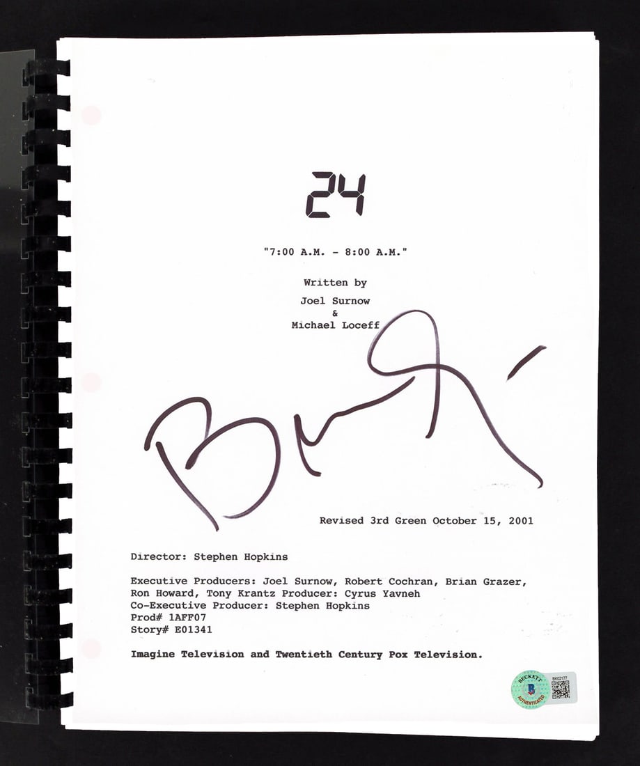 Brian Grazer Signed 24 Movie Script with Beckett Authentication (1 of 3)