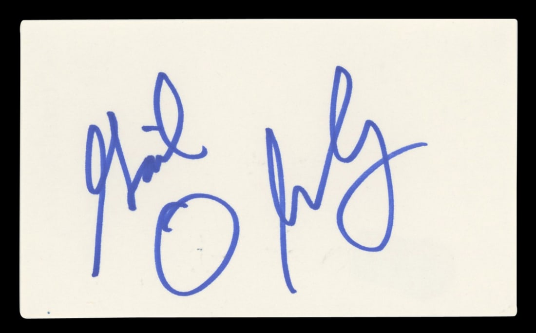 Gail O'Grady NYPD Blue Signed 3x5 Index Card Beckett Authenticated (1 of 2)