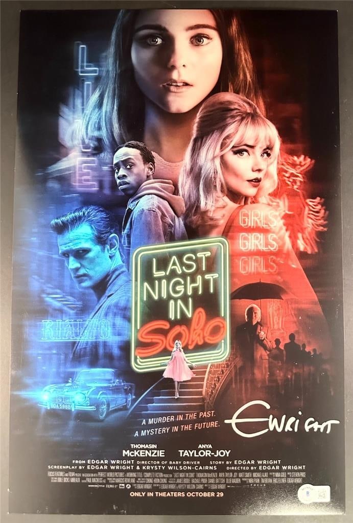 Last Night in Soho 11x17 Photograph Signed by Edgar Wright Beckett Authenticated (1 of 3)