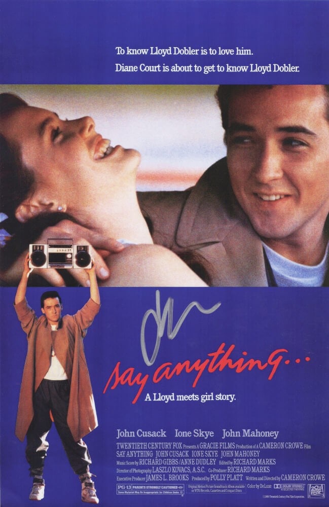 John Cusack Signed Say Anything 11x17 Movie Poster with COA (1 of 1)