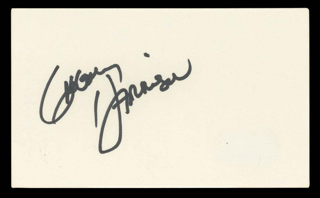Gregory Harrison Signed Trapper John MD 3x5 Index Card Beckett Authenticated (1 of 5)
