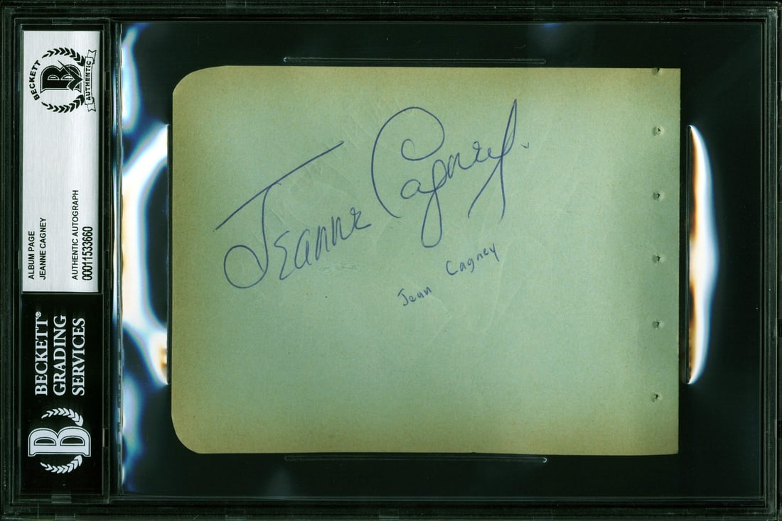 Jeanne Cagney Signed Album Page 4.5x5.75 Yankee Doodle Dandy Beckett Authenticated (1 of 5)