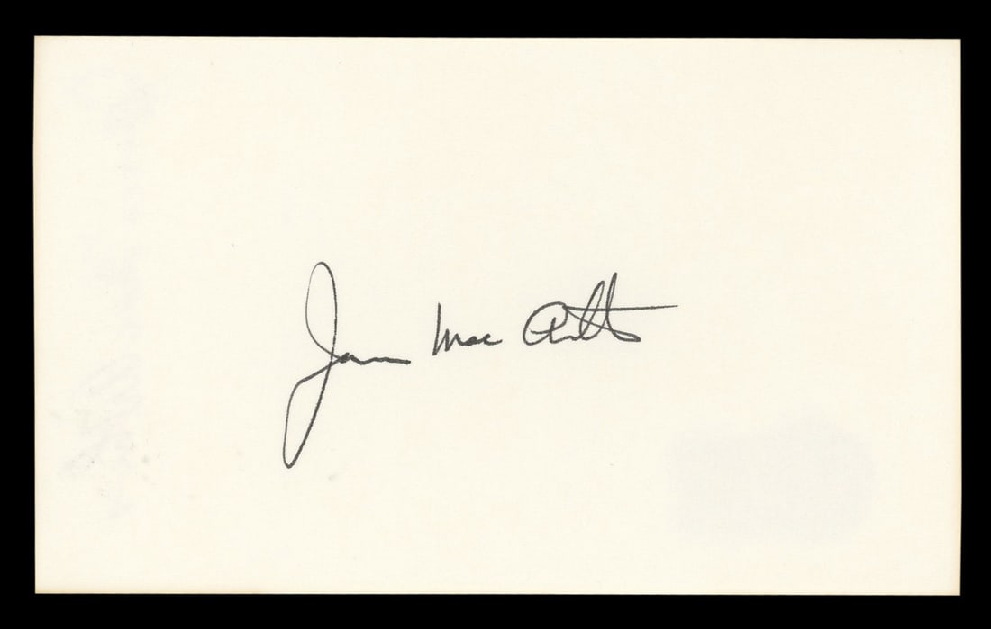 Signed 3x5 Index Card James MacArthur Hawaii Five-O Beckett Authenticated (1 of 5)