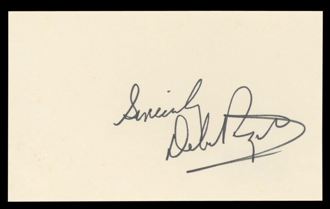 Debra Paget Signed 3x5 Index Card The Ten Commandments BAS Certified (1 of 5)