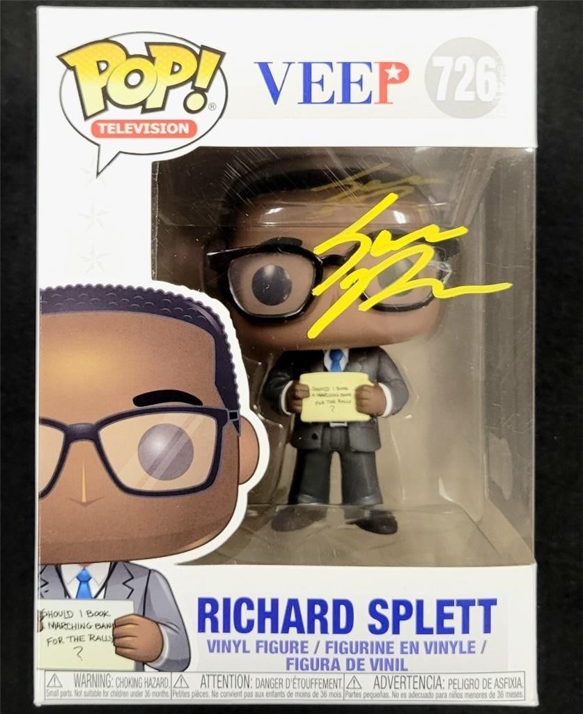 Beckett Authenticated Sam Richardson Autographed Veep Richard Splett Funko Pop 726 (1 of 6)