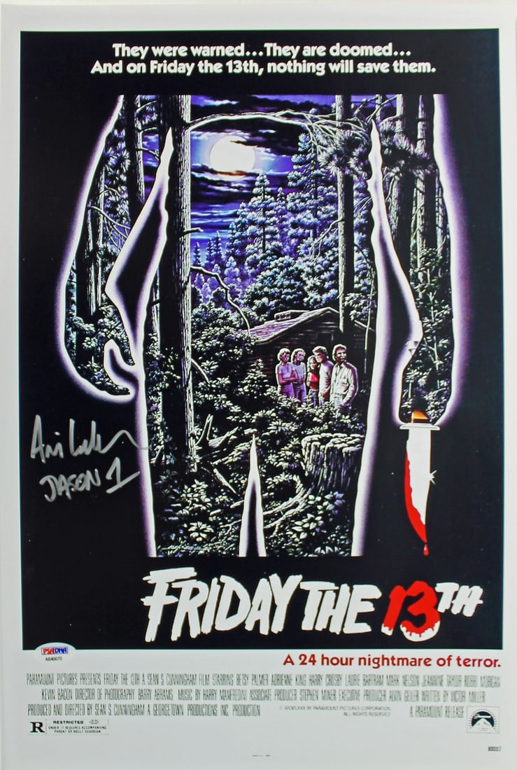 Ari Lehman Signed Jason 1 Mini Poster 12x18 PSA/DNA Friday The 13th (1 of 7)