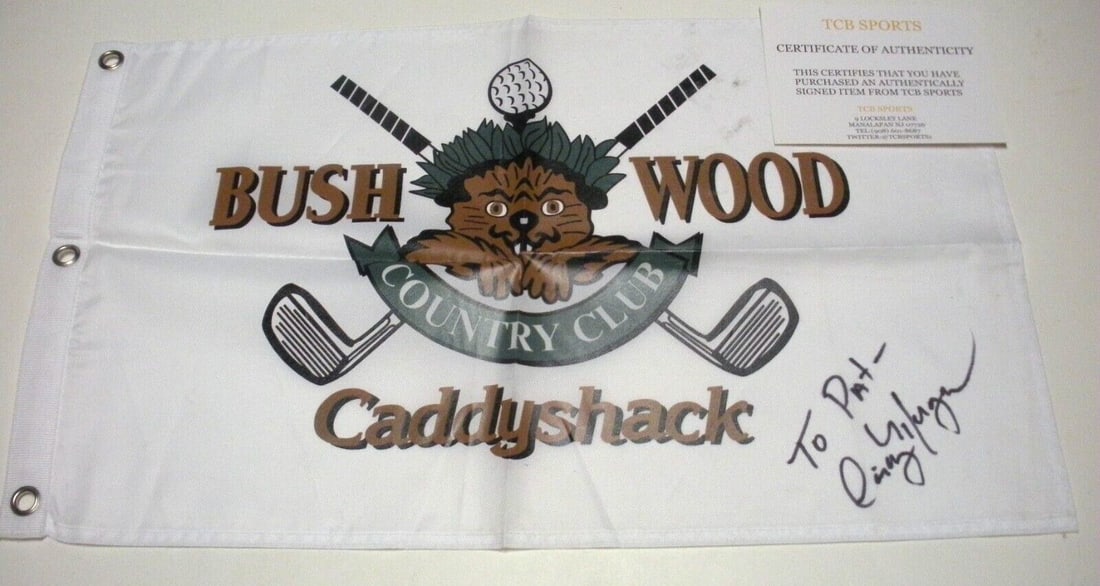 Golf Flag Autographed by Cindy Morgan with COA from Caddyshack: Golf Flag Autographed by Cindy Morgan with COA from Caddyshack This is an original golf flag signed by Cindy Morgan, the actress known for her role as Lacey Underall in Caddyshack. The item is accompa