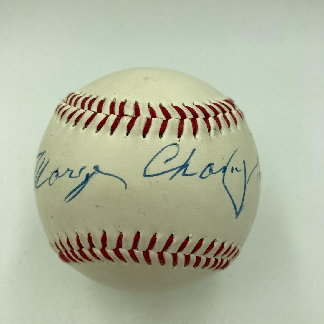 Autographed Baseball Signed by Marge Champion with JSA Authentication: Autographed Baseball Signed by Marge Champion with JSA Authentication This is a baseball personally signed by Marge Champion, the renowned movie star. The autograph comes with a tamper-proof sticker a