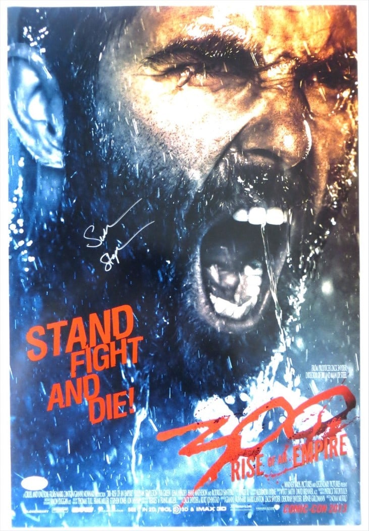 Sullivan Stapleton 300 Rise of an Empire poster JSA 13X20: Sullivan Stapleton 300 Rise of an Empire poster JSA 13X20 This is an original 13x20 inch poster from the film "300: Rise of an Empire," autographed by Sullivan Stapleton. The poster was professionally