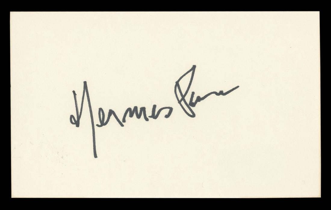 Hermes Pan Autographed 3x5 Index Card Top Hat BAS Certified (1 of 5)