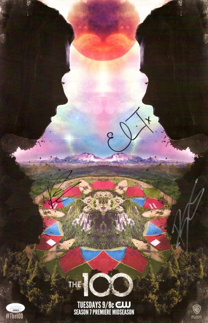 The 100 Multi Signed 11x17 Poster Eliza Taylor Bob Morley Richard Harmon JSA (1 of 2)