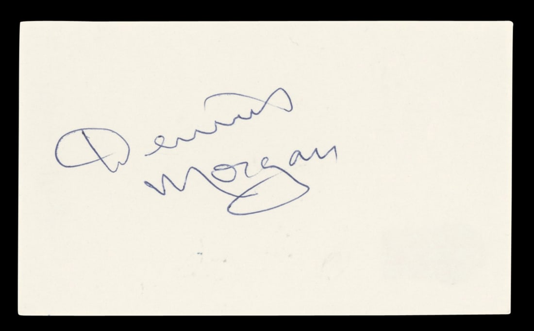 Dennis Morgan Signed 3x5 Index Card Christmas in Connecticut Beckett Authenticated (1 of 2)