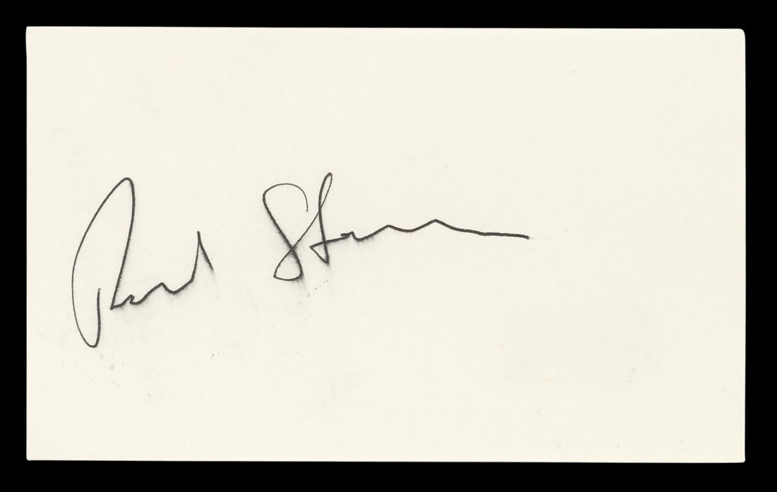 Robert Sterling Signed 3x5 Index Card Roughshod Beckett Authenticated: Robert Sterling Signed 3x5 Index Card Roughshod Beckett Authenticated This authentic autographed 3x5 index card features the signature of Robert Sterling from the brand Roughshod. The item is verified