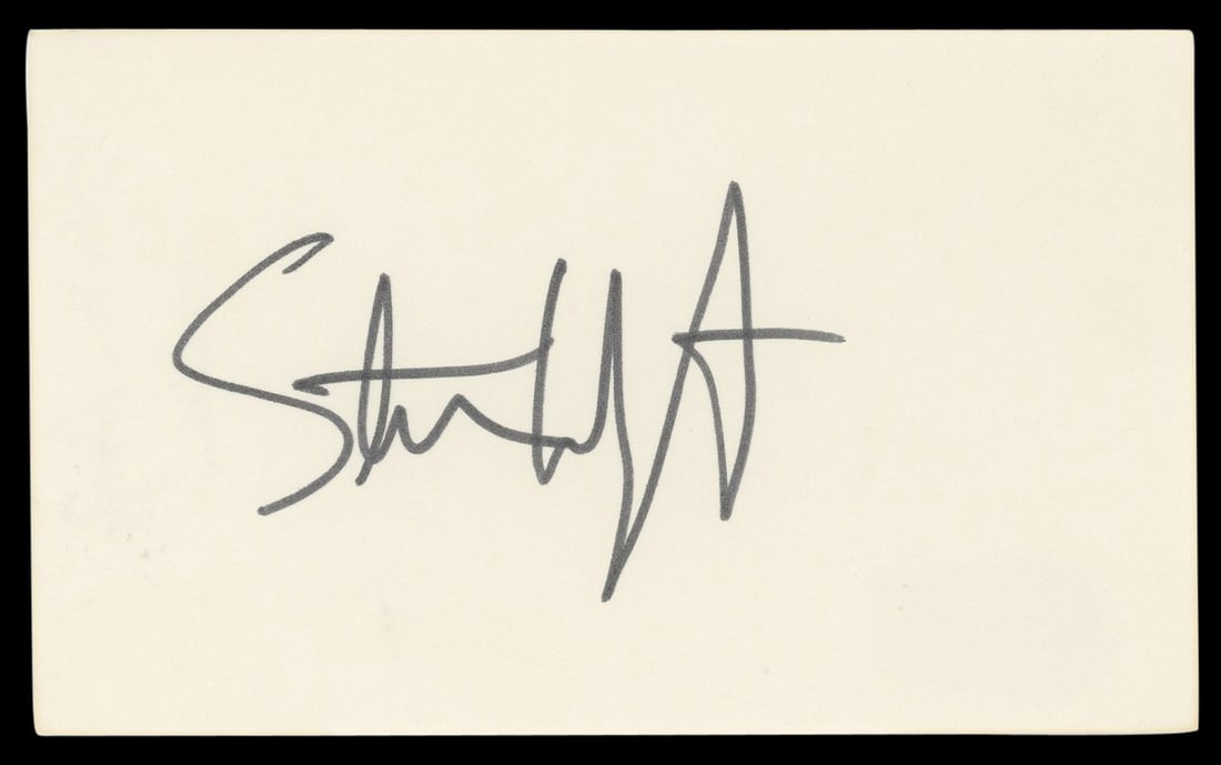 Stephen Dorff Signed Blade 3x5 Index Card Beckett Authenticated: Stephen Dorff Signed Blade 3x5 Index Card Beckett Authenticated This authentic 3x5 index card features the signature of Stephen Dorff, known for his role in the film Blade. The autograph is verified b