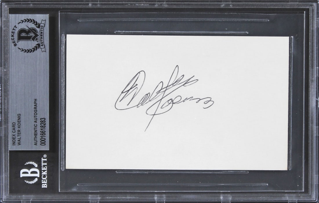 Walter Koenig Signed 3x5 Index Card Star Trek The Movie Beckett Authenticated: Walter Koenig Signed 3x5 Index Card Star Trek The Movie Beckett Authenticated This autographed 3x5 index card features the signature of Walter Koenig, renowned for his role in Star Trek The Movie. The