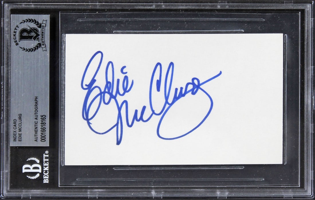 Edie McClurg Signed Index Card Ferris Bueller's Day Off BAS Authenticated: Edie McClurg Signed Index Card Ferris Bueller's Day Off BAS Authenticated This autographed 3x5 index card features the signature of Edie McClurg, known for her role in the classic film Ferris Bueller'