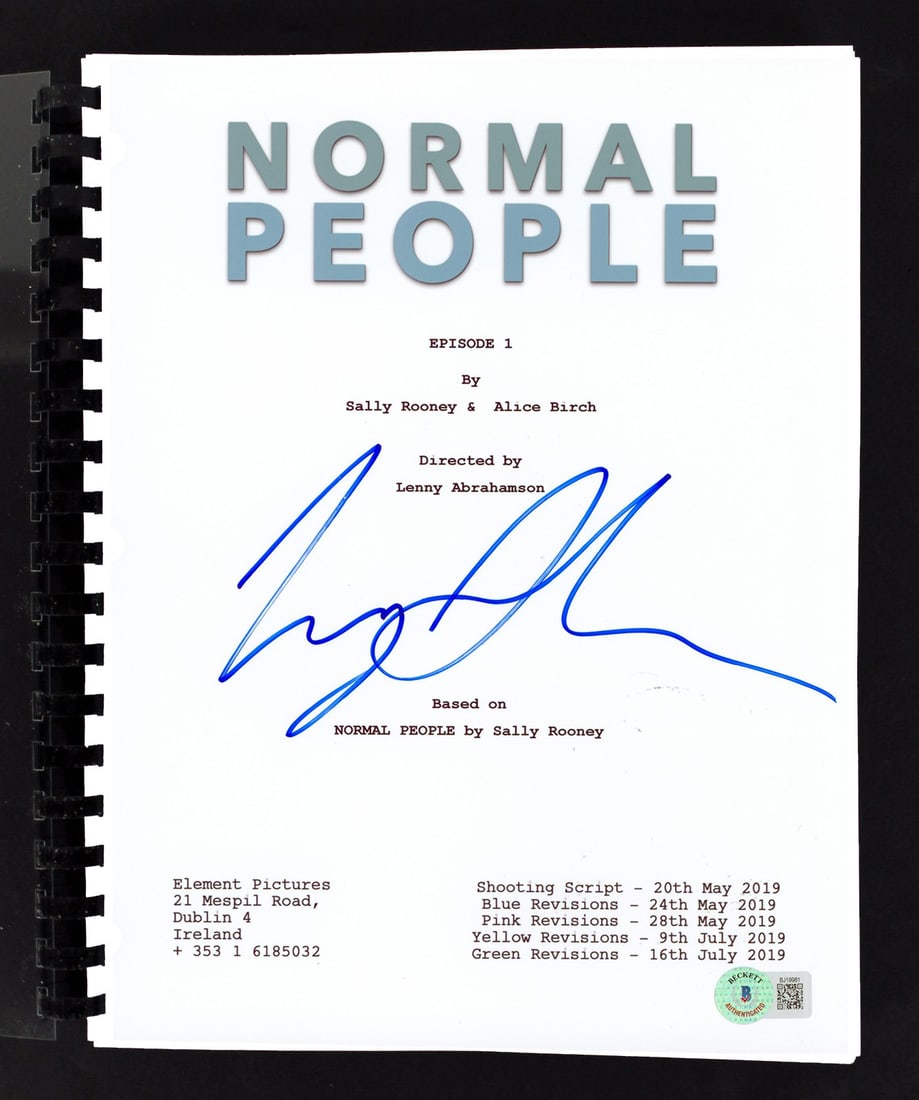 Signed Normal People Episode 1 Script Lenny Abrahamson Beckett Authenticated (1 of 3)
