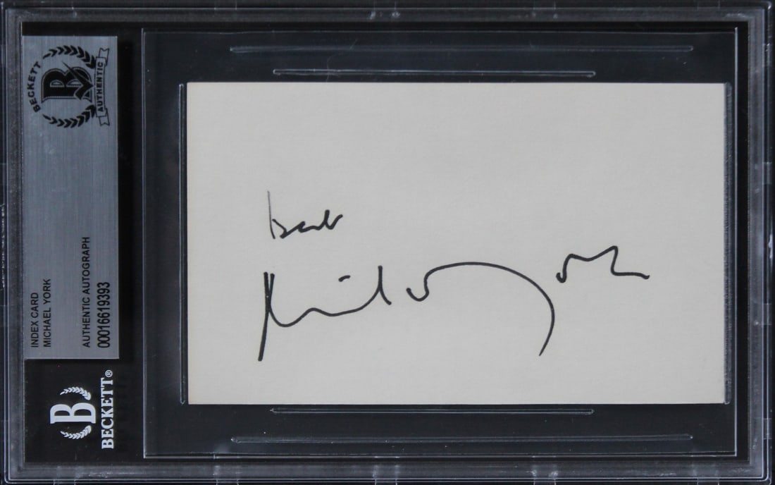 Michael York Signed Austin Powers 3x5 Index Card BAS Authenticated: Michael York Signed Austin Powers 3x5 Index Card BAS Authenticated This is an authentic autographed 3x5 index card personally signed by Michael York, renowned for his role in 'Austin Powers: The Spy W