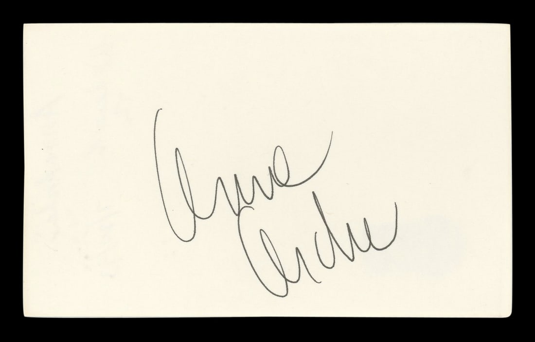 Anne Archer Signed 3x5 Index Card Fatal Attraction Beckett Authenticated: Anne Archer Signed 3x5 Index Card Fatal Attraction Beckett Authenticated This authentic autographed 3x5 index card features the signature of Anne Archer from the classic film Fatal Attraction. The car