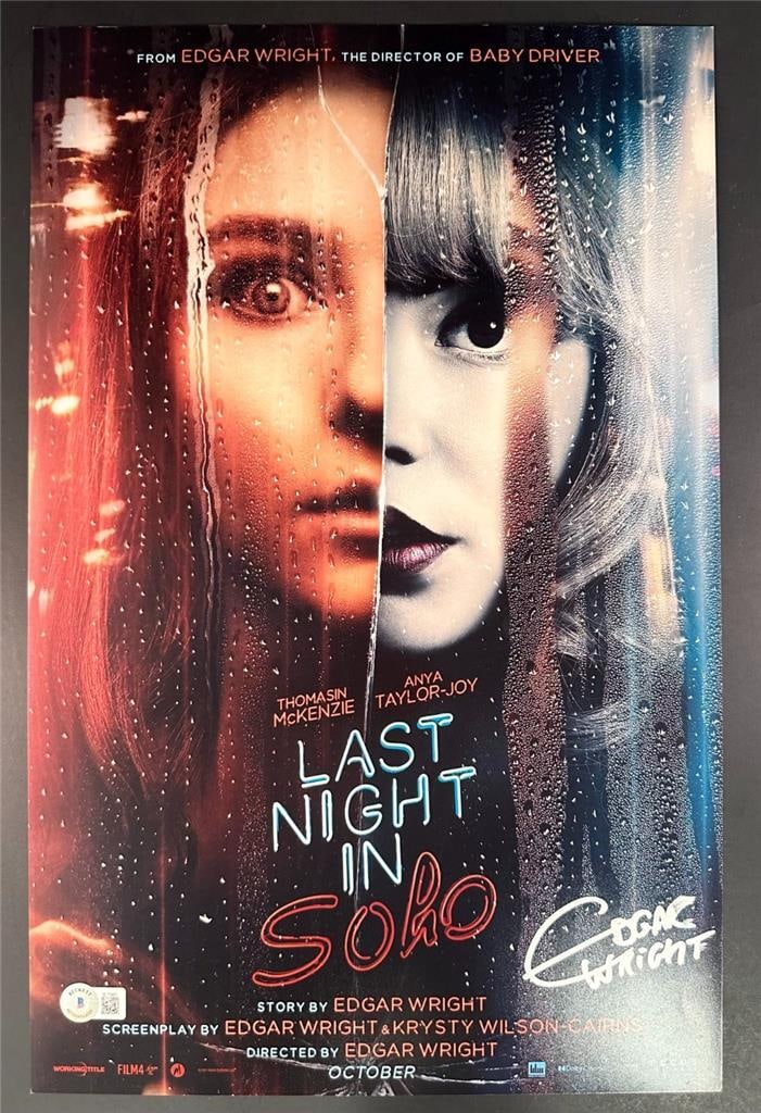11x17 Last Night in Soho Photo Poster Signed by Edgar Wright Beckett Authenticated (1 of 3)