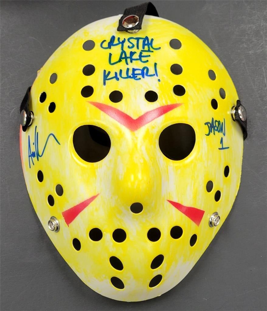 Friday the 13th Mask with Ari Lehman Signature Beckett Authenticated: Friday the 13th Mask with Ari Lehman Signature Beckett Authenticated This is an original Friday the 13th mask autographed by Ari Lehman, the actor who played the Crystal Lake Killer. The autograph has