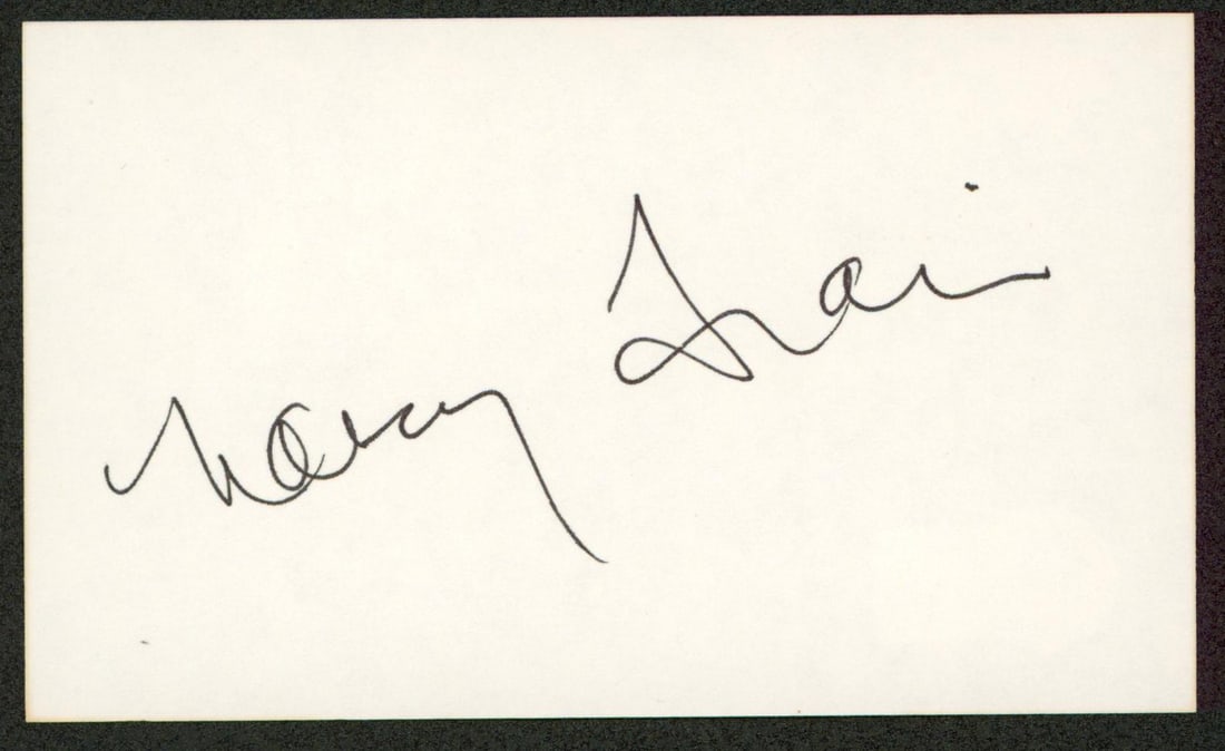 Beckett authenticated Nancy Travis signed 3x5 index card Last Man Standing (1 of 2)