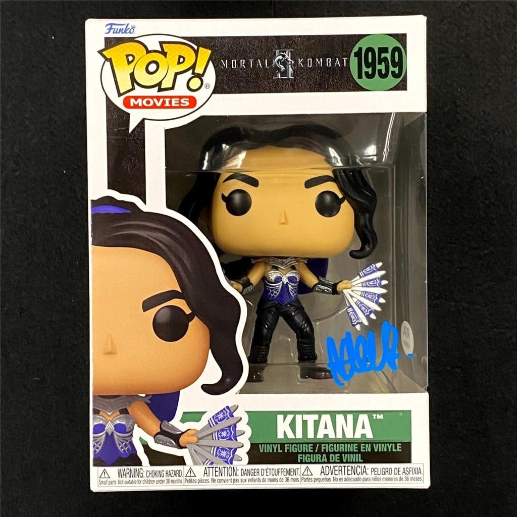 PSA authenticated Adeline Rudolph signed Kitana Funko Pop: PSA authenticated Adeline Rudolph signed Kitana Funko Pop This is an original Funko Pop! figure of Kitana from Mortal Kombat, signed by Adeline Rudolph. The autograph has been authenticated by PSA/DNA