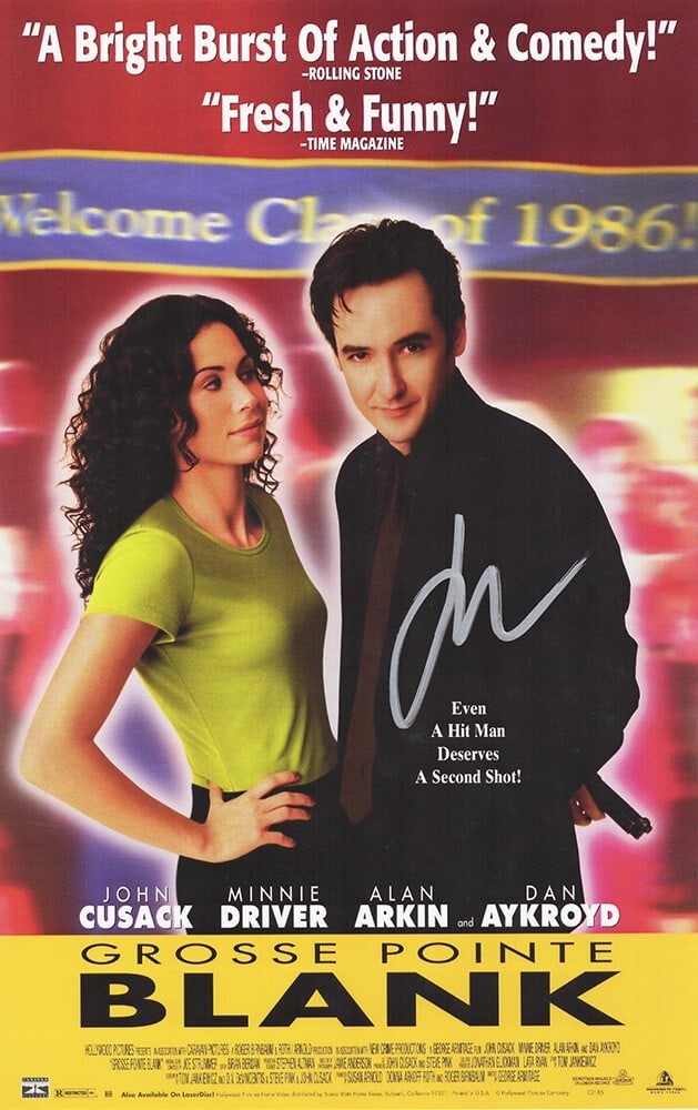 John Cusack Signed Grosse Pointe Blank 11x17 Movie Poster with COA (1 of 1)