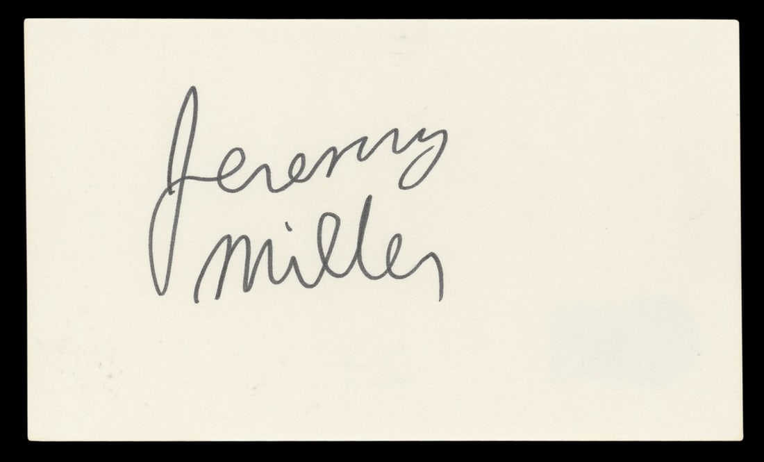 Jeremy Miller Signed 3x5 Index Card Growing Pains Beckett Authenticated: Jeremy Miller Signed 3x5 Index Card Growing Pains Beckett Authenticated This authentic signed 3x5 index card features the signature of Jeremy Miller, renowned for his role in the classic TV series Gro