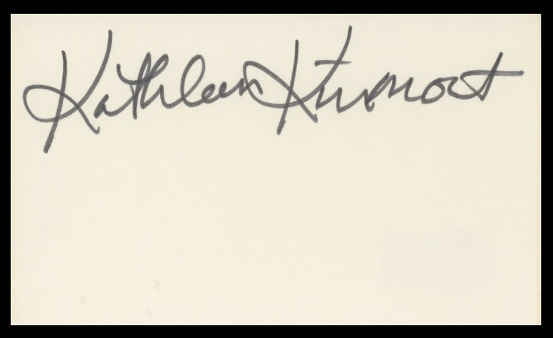 Kathleen Kinmont Signed 3x5 Index Card Renegade Beckett Authenticated (1 of 2)