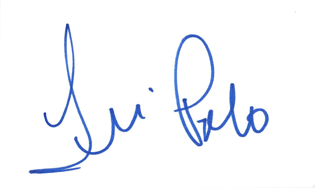 Teri Polo Signed 3x5 Index Card Beckett Authenticated Meet the Fockers: Teri Polo Signed 3x5 Index Card Beckett Authenticated Meet the Fockers This is an original 3x5 index card personally signed by Teri Polo from Meet the Fockers. The autograph has been authenticated by 