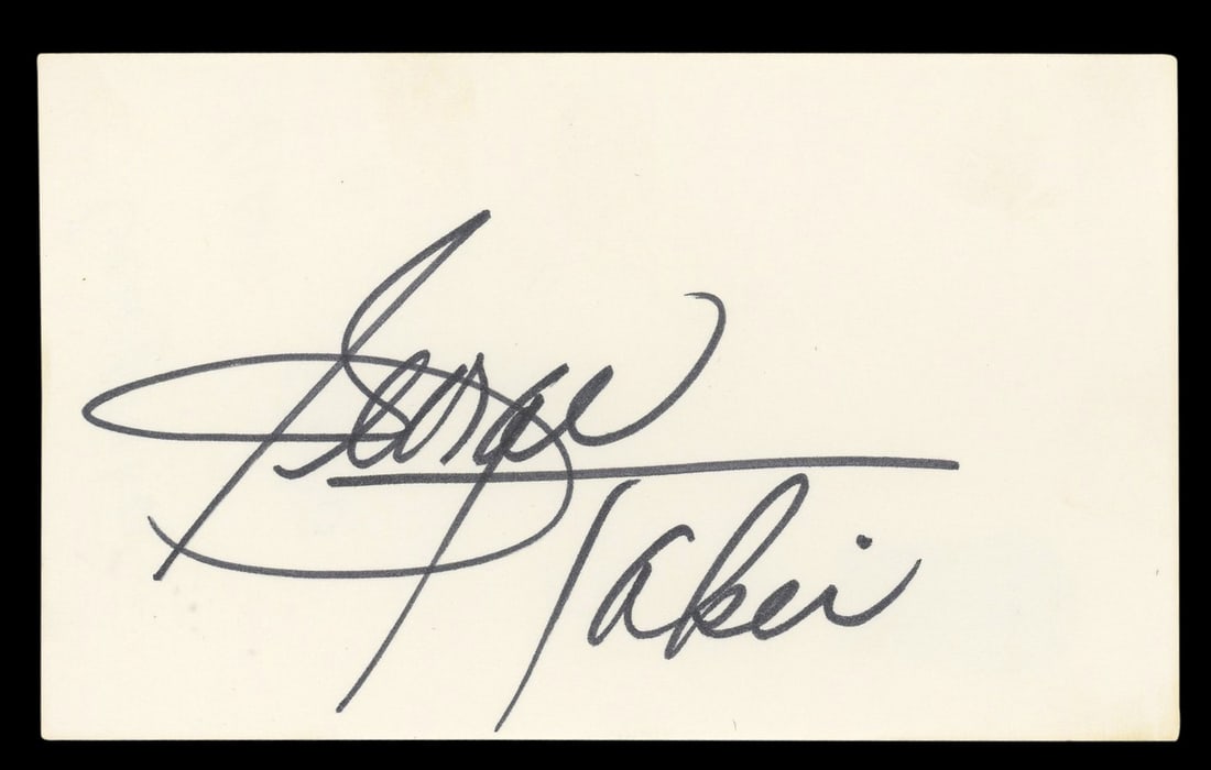 George Takei Autographed 3x5 Index Card Beckett Authenticated Star Trek Collectible: George Takei Autographed 3x5 Index Card Beckett Authenticated Star Trek Collectible This is an original 3x5 index card personally signed by George Takei, known for his role in Star Trek: The Original 
