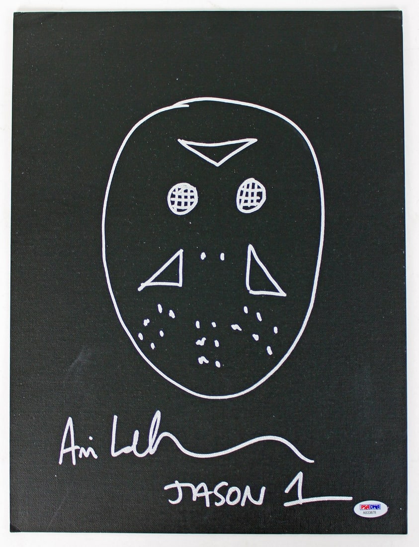 Ari Lehman Signed Jason Sketch from Friday The 13th PSA/DNA #AB33878 11x14 (1 of 3)