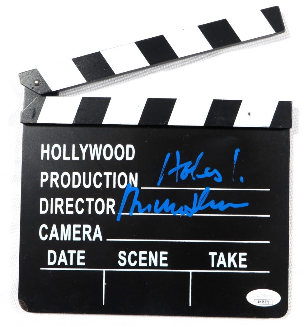 Andrew Davis Signed Movie Clapper JSA Authenticated Original: Andrew Davis Signed Movie Clapper JSA Authenticated Original This authentic movie clapper is signed by renowned director Andrew Davis, known for his work in the film industry. The signature is authent