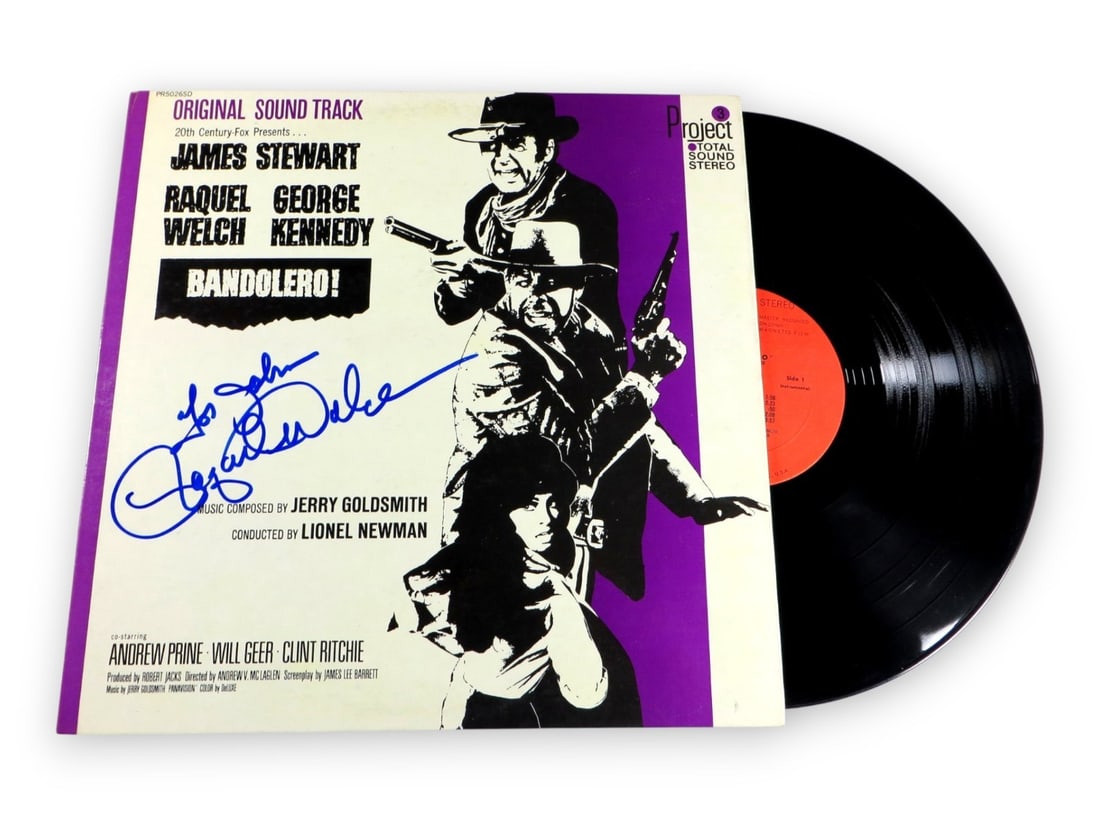Racquel Welch Autographed Bandolero Record Album Cover Beckett Authenticated (1 of 4)